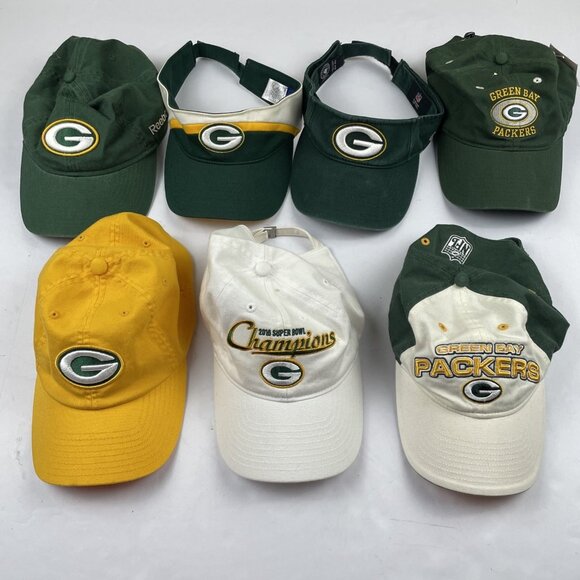 NFL, Reebok Other - Green Bay Packers NFL Hats Lot Of 7 Variety Styles Brands Green Yellow